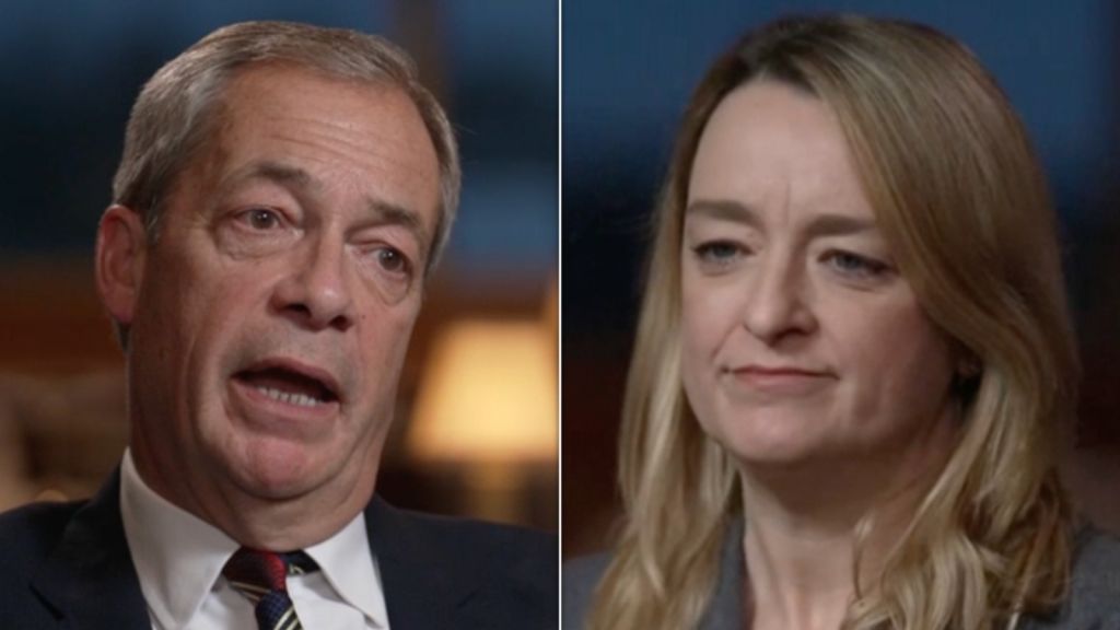 Nigel Farage and Laura Kuenssberg