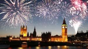 fireworks over London