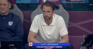 Gareth Southgate cream polo shirt