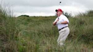 Trump playing golf