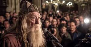 Dumbledore doing a press conference