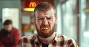 Man disgusted by his McDonald's burger