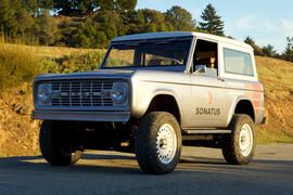 Ford Bronco Sonatus EV conversion front quarter