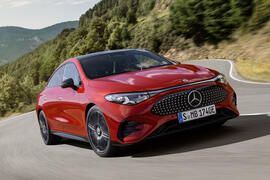 2025 Mercedes Benz CLA   red car front cornering