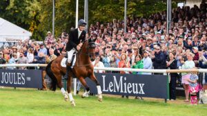 William Fox-Pitt at his retirement ceremony at Defender Burghley Horse Trials 2024.