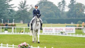 Sophie Callard and Brookfield Benjamin Bounce at Blenheim Horse Trials in 2024.