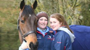 Noble Springbok at the Walkers with Laura Collett (left) and Grace Walker in 2011.