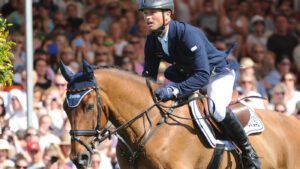 Michael Jung, riding La Biosthetique-Sam FBW, on his way to winning the Rolex Grand Slam of Eventing in 2016.