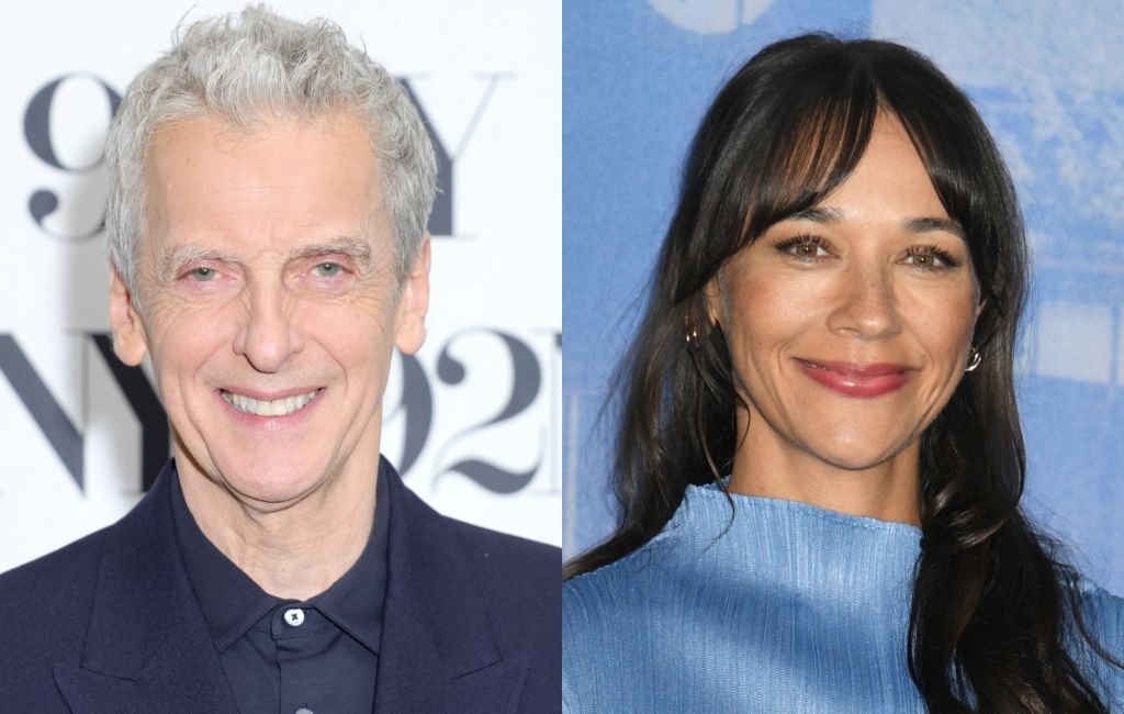 Peter Capaldi and Rashida Jones