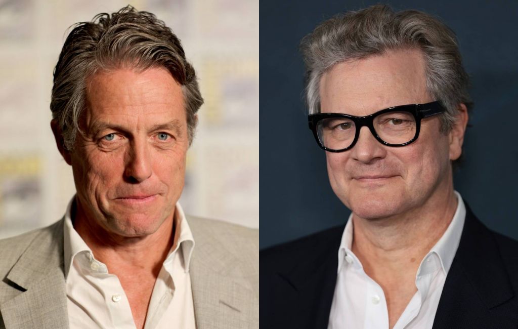 Hugh Grant and Colin Firth split image