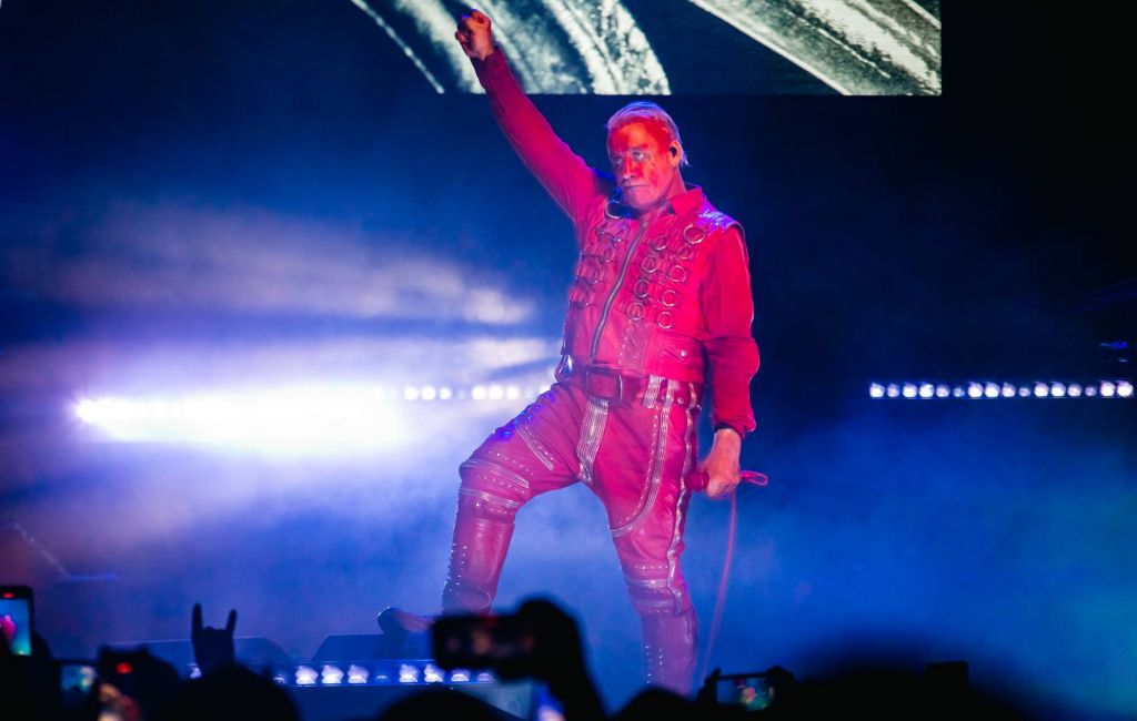 Till Lindermann performs during a concert at Showcenter Complex on January 2, 2024 in Monterrey, Mexico. (Photo by Medios y Media/Getty Images)