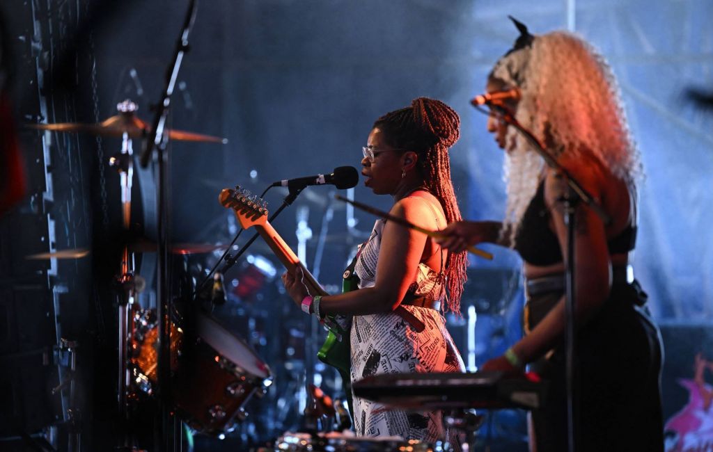 Big Joanie perform at Glastonbury 2023 (Photo by Oli SCARFF / AFP) (Photo by OLI SCARFF/AFP via Getty Images)