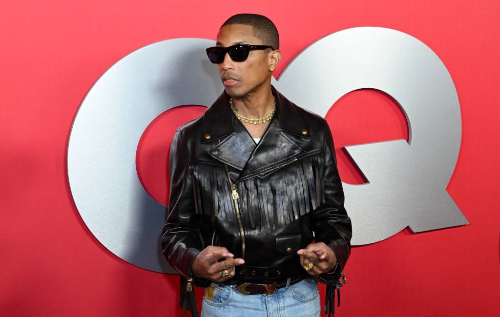 Pharrell Williams attends the 2024 GQ Men Of The Year Party at Bar Marmont on November 14, 2024 in Los Angeles, California. (Photo by Olivia Wong/WireImage)