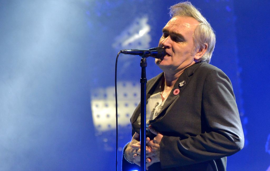 Morrissey performs live on stage at Wembley Arena