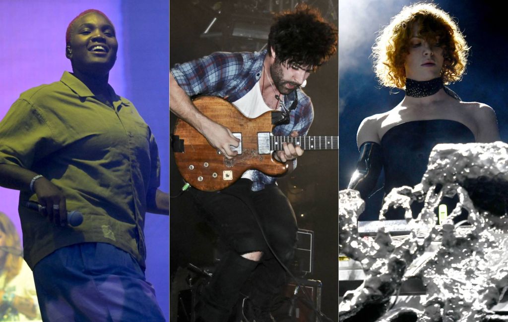 Arlo Parks, Foals' Yannis Philippakis and SOPHIE. Credit: Andy Sheppard/Mark Holloway/Redferns/Scott Dudelson/Getty Images