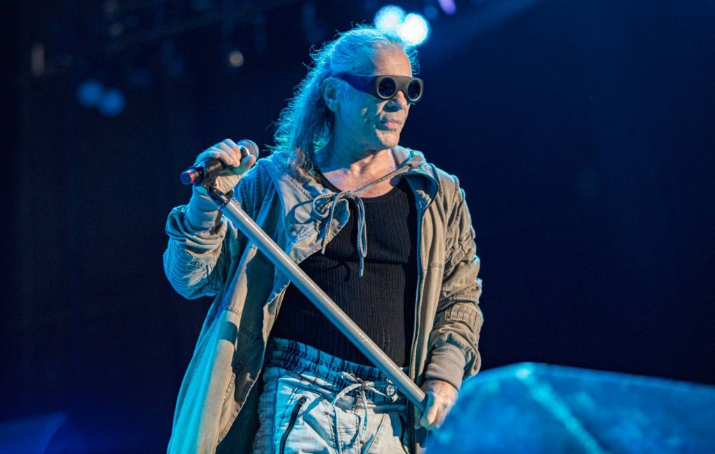 Bruce Dickinson of Iron Maiden performs on stage during opening night of the U.S. leg of The Future Past World Tour 2024. (Photo by Daniel Knighton/Getty Images)