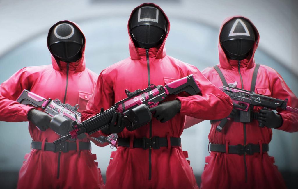 Call of Duty: Black Ops 6 Squid Game Event XP Fast: Three Pink Guards can be seen