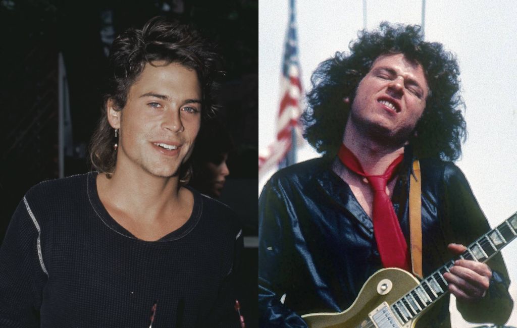 Rob Lowe and Toto's Steve Lukather. Credit: Larry Hulst and Vinnie Zuffante via GETTY