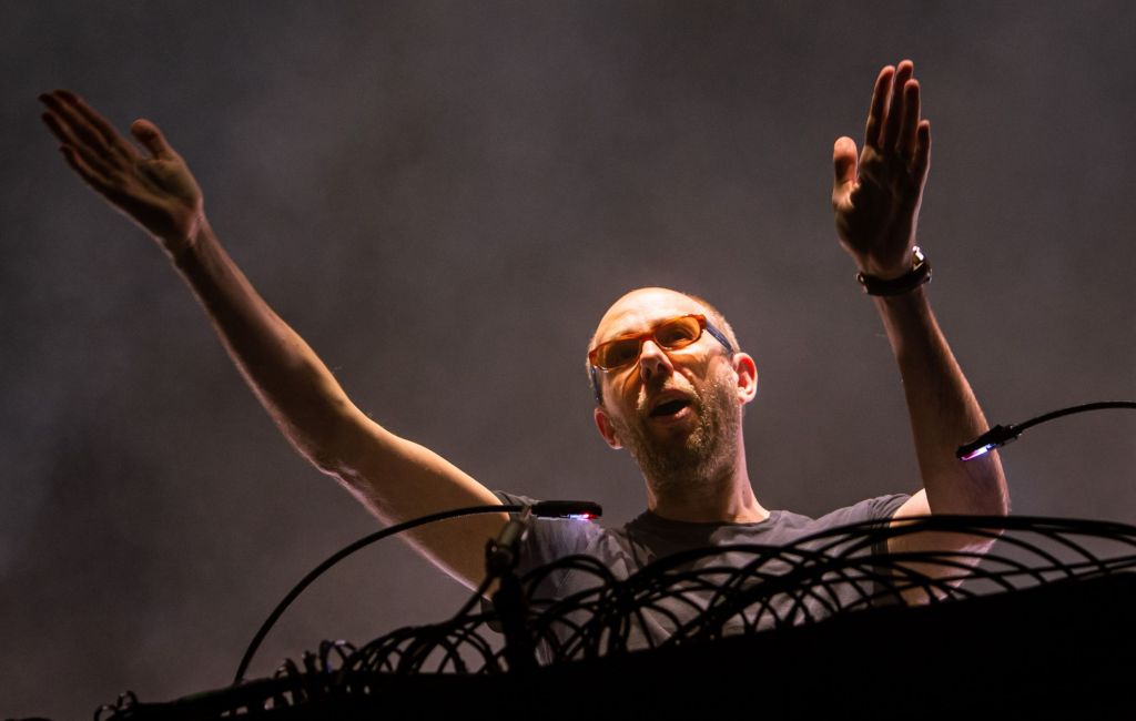 Tom Rowlands of The Chemical Brothers performs on stage