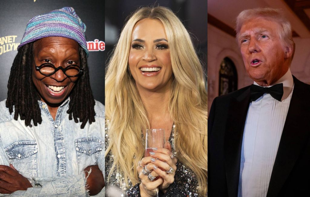 Whoopi Goldberg, Carrie Underwood and Donald Trump