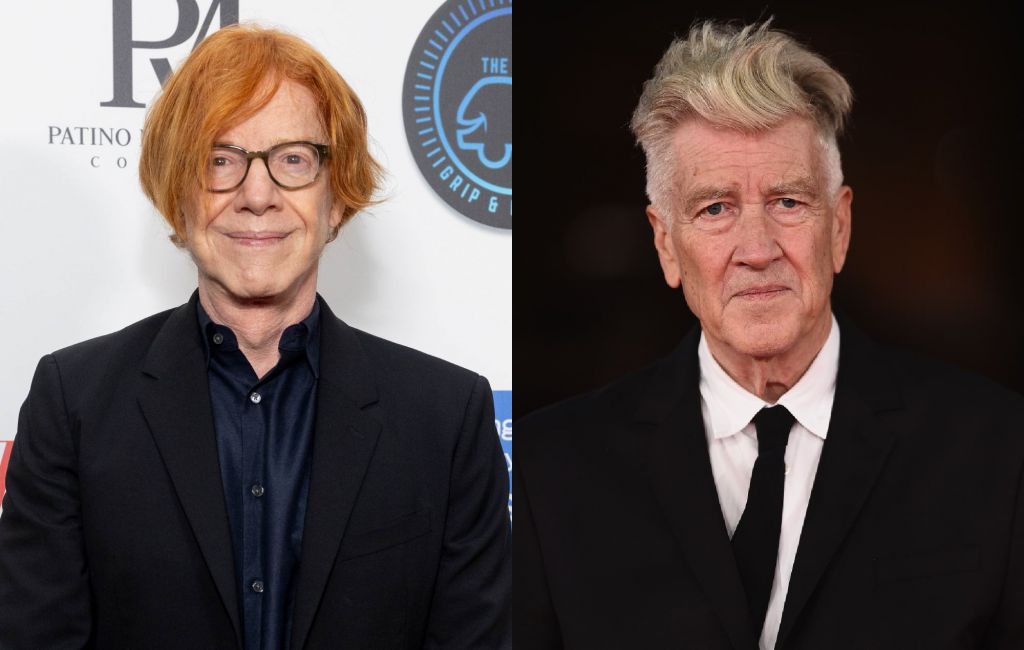 Danny Elfman and David Lynch split image