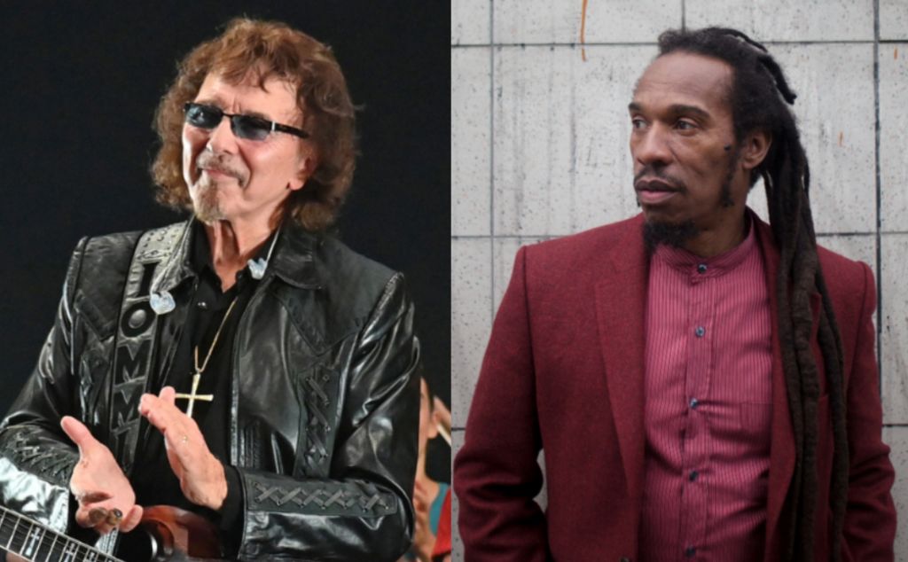 Tony Iommi of Black Sabbath and Benjamin Zephaniah. Credits - Dave Benett and Richard Ecclestone