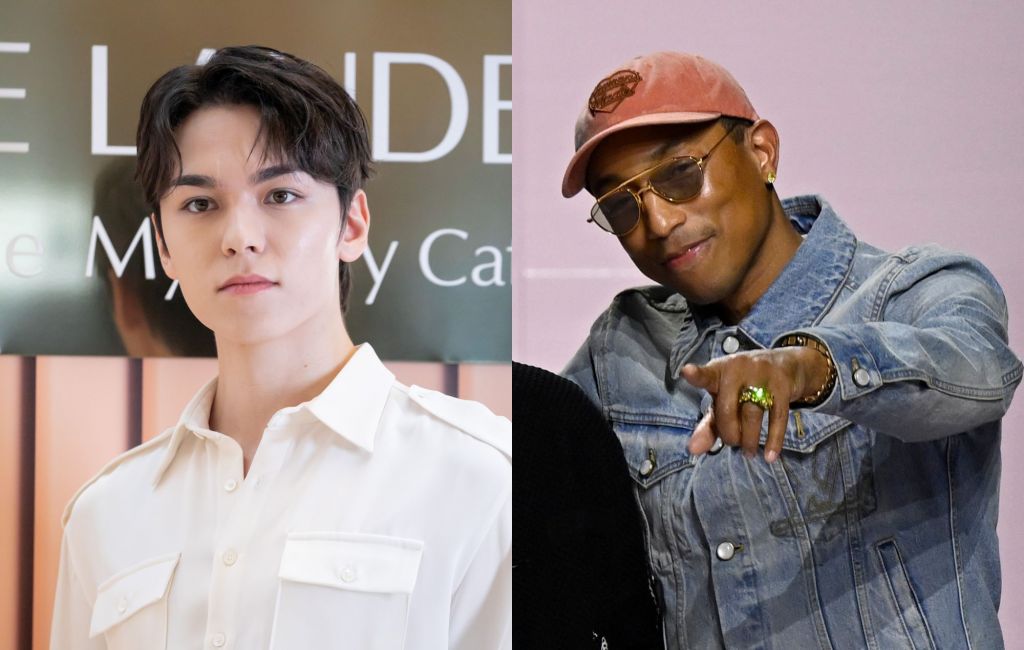 seventeen svt vernon pharrell williams bad influence louis vuitton 2025 show