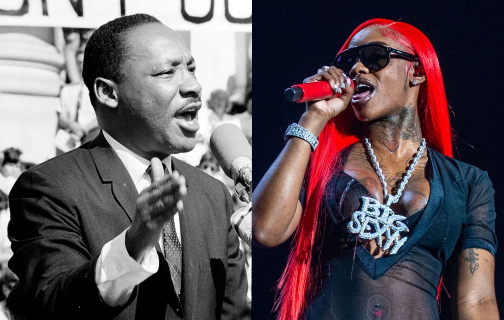 Martin Luther King Jr. in 1967 and Sexyy Red in 2025