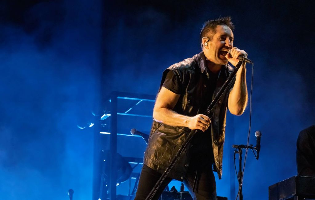 rent Reznor performs with Nine Inch Nails during Boston Calling Music Festival on May 27, 2022 in Boston, Massachusetts. (Photo by Astrida Valigorsky/Getty Images)