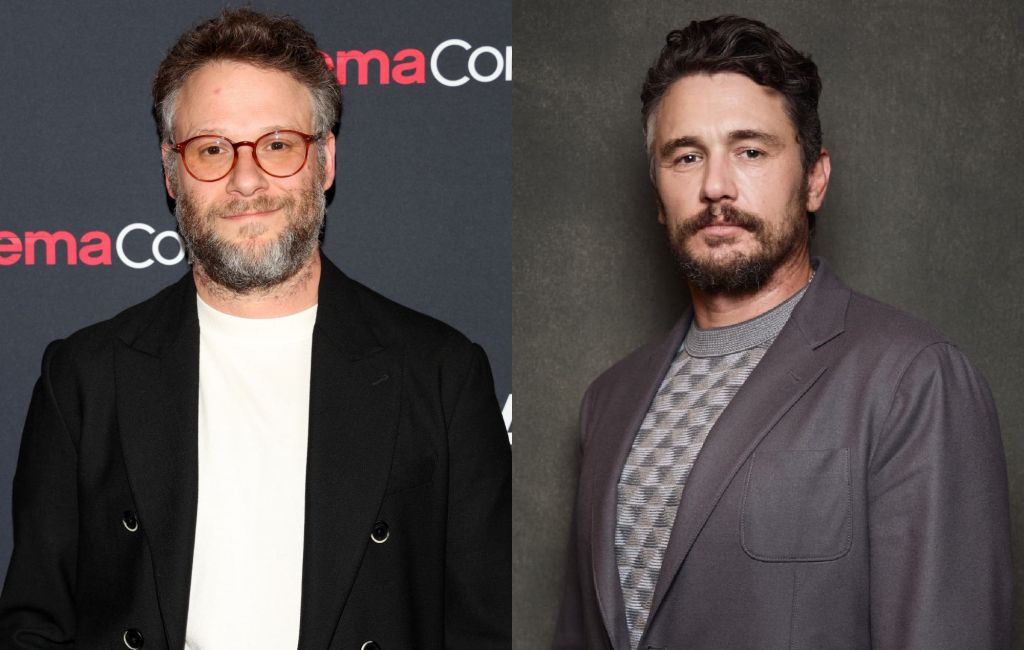 Seth Rogen and James Franco split image