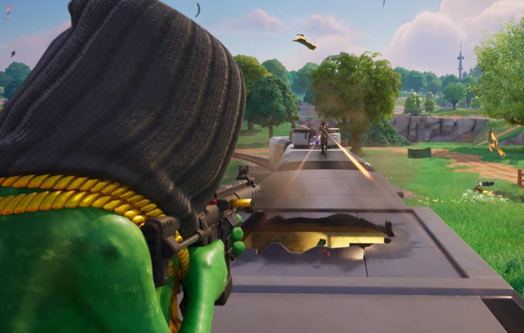 Fortnite Chapter 6 Season 2 Weapons: A player can be seen shooting someone.