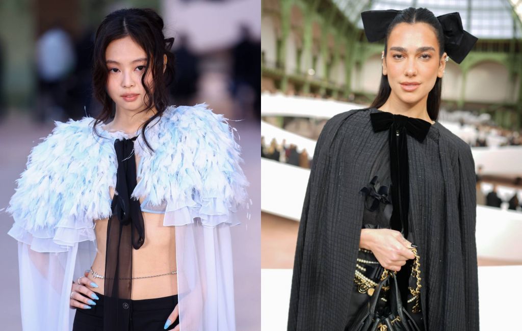 Jennie and Dua Lipa at the Chanel Haute Couture Spring-Summer 2025 show. Credit: Marc Piasecki and Swan Gallet via GETTY