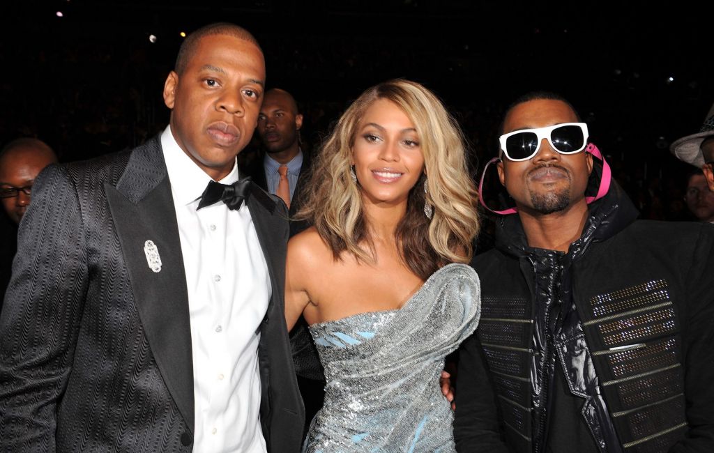 Rapper Jay-Z, singer Beyonce and rapper Kanye West