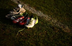 Rugby boots during the Allianz Premiership Women's Rugby match between Exeter Chiefs and Trailfinders Women