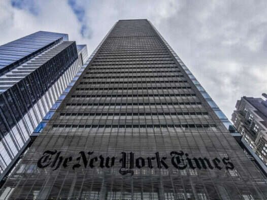 The New York Times building, which has reported in its 2024 annual report that at least one-third of its subscribers do not subscribe to its news product