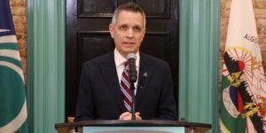 Ottawa Mayor Mark Sutcliffe during a press conference.