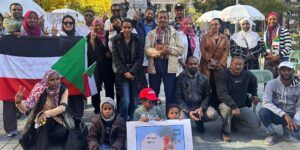 Members of the Sudanese community involved in a recent protest in downtown Montreal.