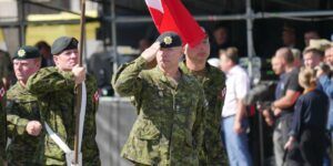 Members of the Canadian Forces in Ukraine in 2018.