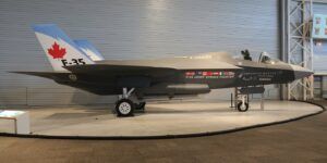 A Lockheed Martin F-35 with Canadian markings.