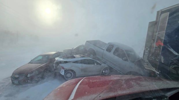 A group of cars are amassed together. 