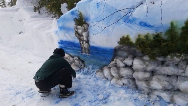 snow painting