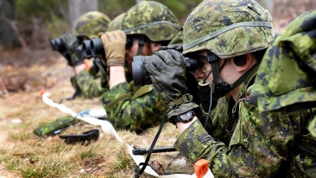 Camp Aldershot is a military training facility in Nova Scotia's Annapolis Valley. Soldiers with the 36 Canadian Signals Regiment train at Camp Aldershot in April 2016.