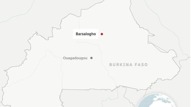 A map of Burkina Faso is seen.