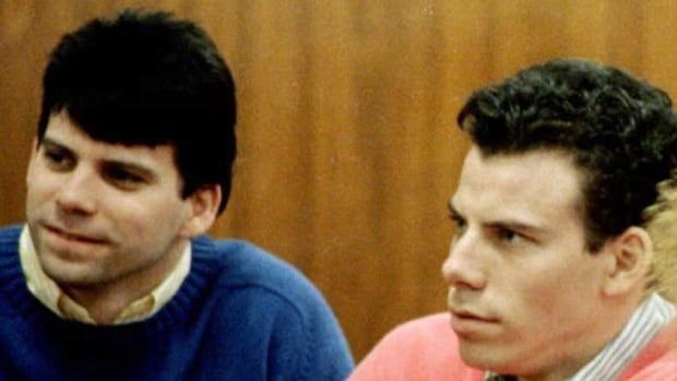 Lyle Menendez (left) and his brother Erik Menendez (right) are seen during a 1992 court appearance.