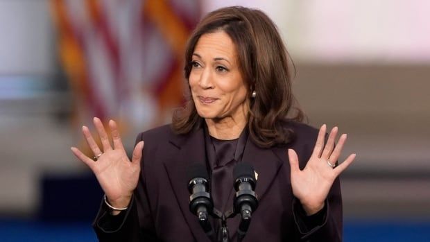 U.S. Vice President Kamala Harris delivers her concession speech at Howard University.