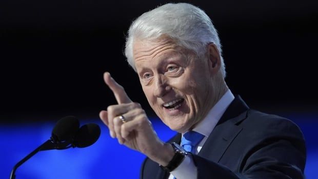 Former President Bill Clinton speaks during the Democratic National Convention Wednesday, Aug. 21, 2024, in Chicago. (AP Photo/Paul Sancya)