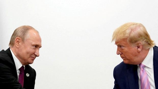 FILE PHOTO: U.S. President Donald Trump and Russian President Vladimir Putin hold a bilateral meeting at the G20 leaders summit in Osaka, Japan June 28, 2019.