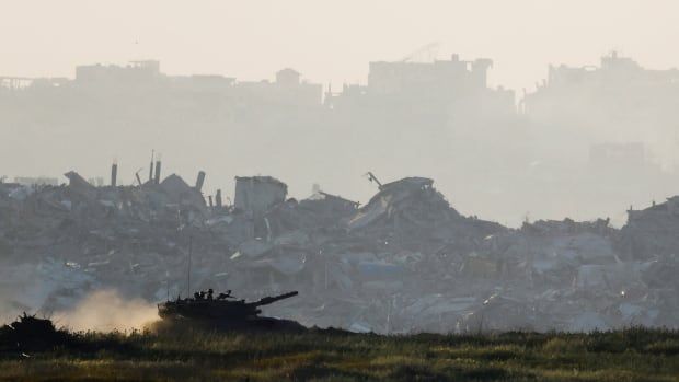 A tank seen from afar.