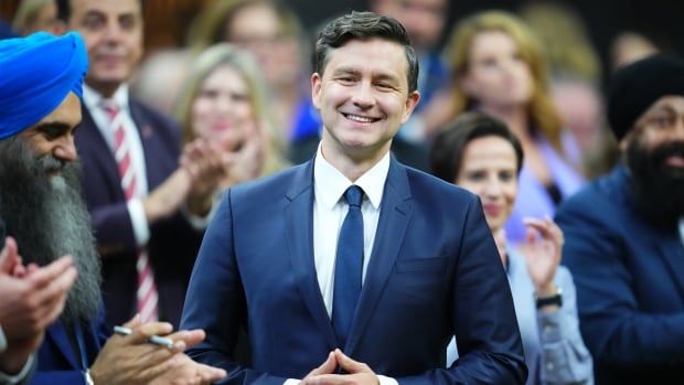 Conservative Leader Pierre Poilievre rises during question period in the House of Commons on Parliament Hill in Ottawa on Tuesday, Sept. 17, 2024.