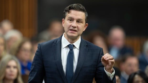 Conservative Leader Pierre Poilievre rises during Question Period, in Ottawa, Tuesday, Sept. 24, 2024.